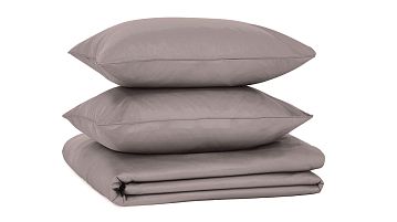 Комплект постельного белья без простыни Maco Sateen (Мако Сатин) 2.0 Пепельный